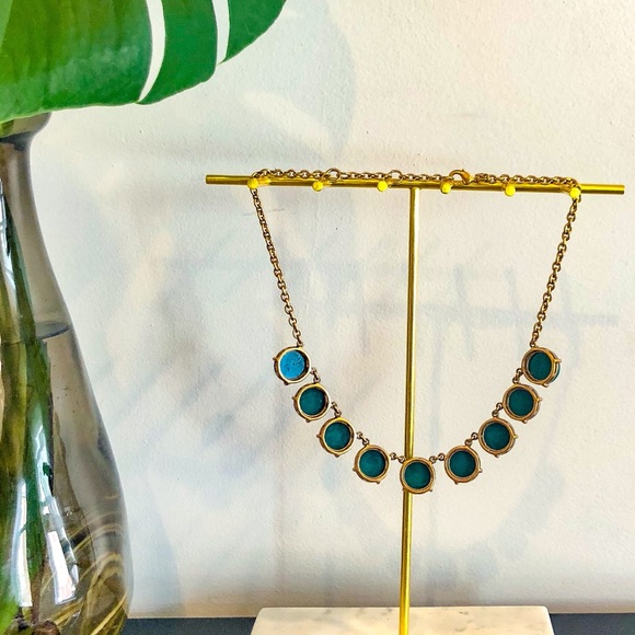 J. Crew Teal Bubble Necklace! - Picture 2 of 4